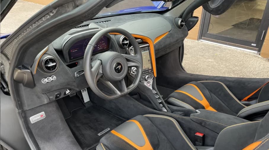 McLaren 720S alcantara interior after an interior detail