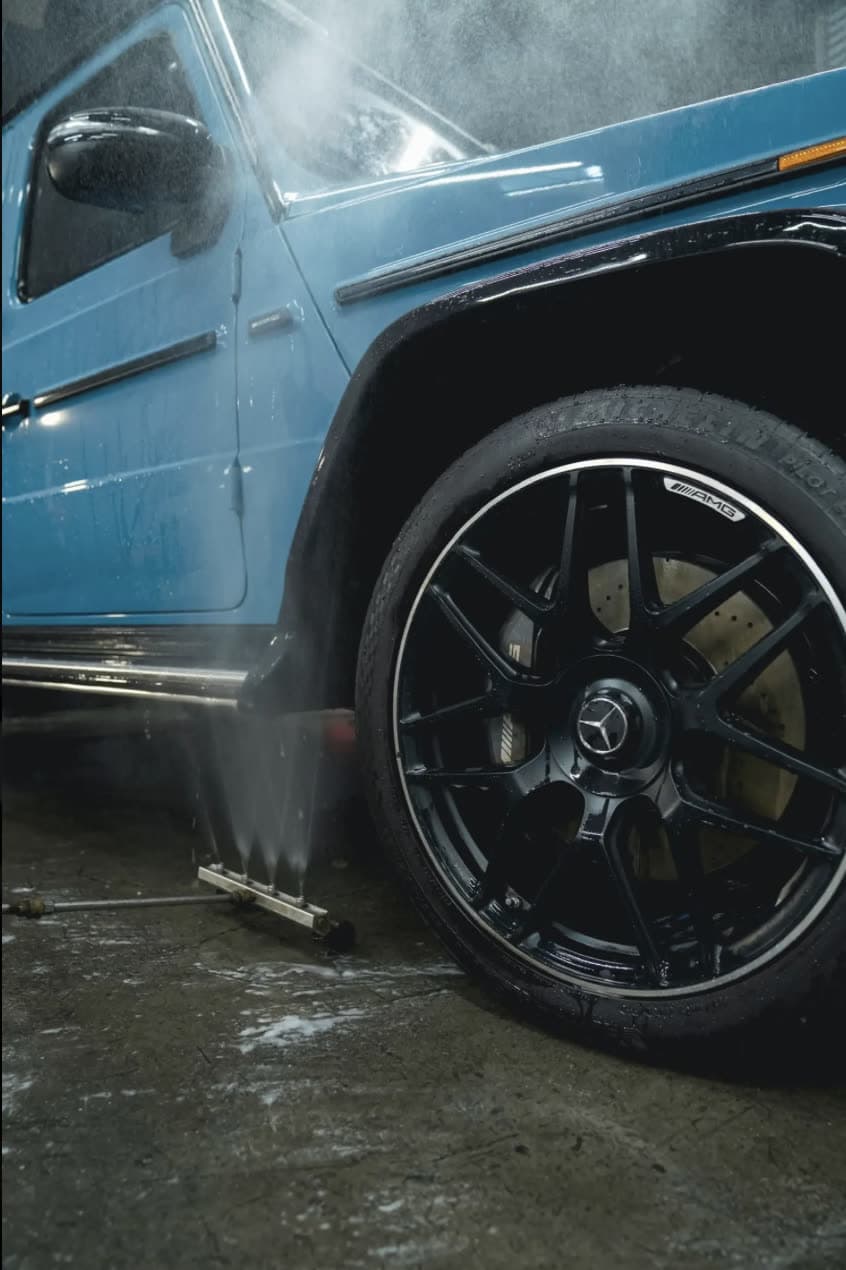AMG G63 wheel and steam decontamination